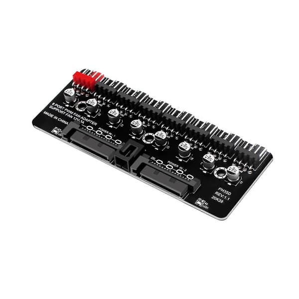 PC Chassifläkt Hub CPU Kylning HUB 10 Port 12V PWM Hub Molex Controller Ström