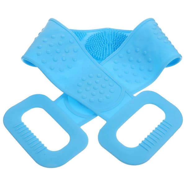 Langt badehåndklæde til effektiv rygrengøring med ergonomisk design