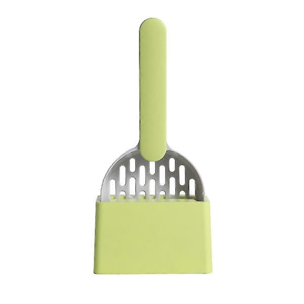 Kattsandsspade plast kattbajsskyffel med bas grön