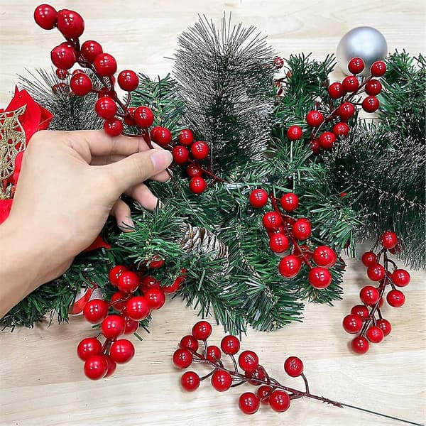25 stk. 20 cm Bærgrene Julepynt, Julegrene Grene Kviste