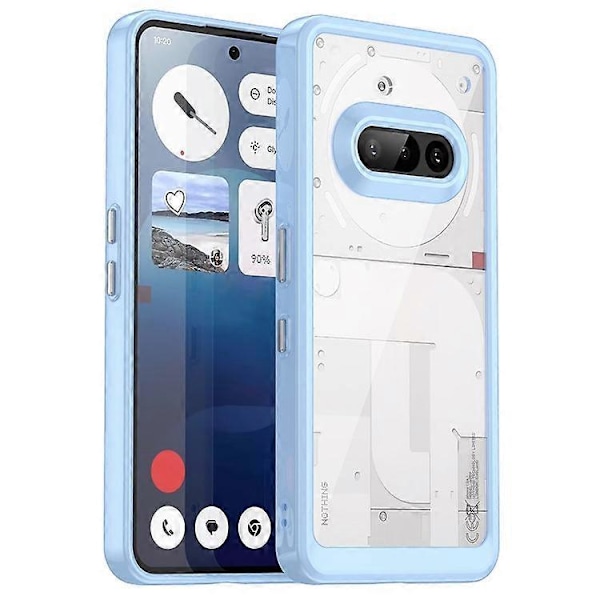 Kompatibelt Skal för Nothing Phone (3a) TPU + Akryl Skyddande Transparent Mobilskal Blue