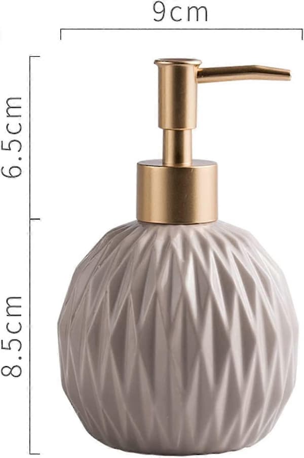 Såpedispenser til kjøkken, sjampodispenser til bad, pumpedispenser, elegant håndsåpedispenser til dusj, 400 ml (khaki)