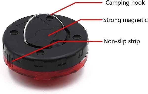 Led Varningsljus, Rött Varnings-LED Stroboskopljus med Magnetisk Bas, Batteridriven