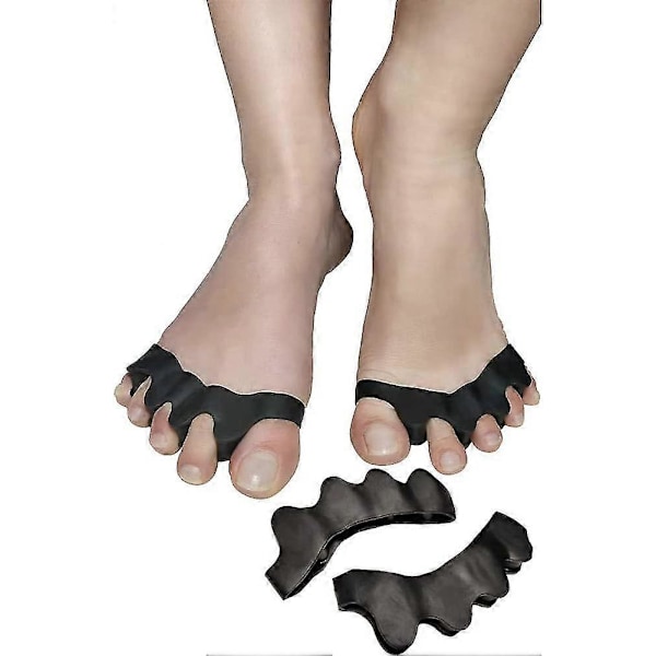 4x Silikon Tåspreder Hallux Valgus Hammertå Pude Premium Krøllede Tæer
