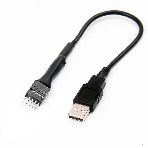 9-nastainen uros - ulkoinen USB A uros PC-emolevyn sisäinen datan jatkokaapeli HFMQV