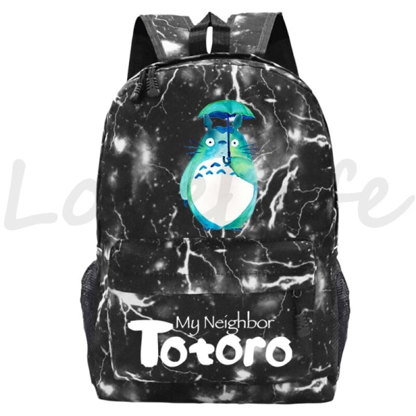 Min granne Totoro Ryggsäckar Anime Ryggsäck Mochila Pojkar Flickor Tecknade Skolväskor Studenter Bokväska Teenage Laptop Reseväska style 1
