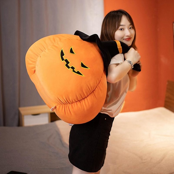 Jwl-hot Rea Simulering Pumpa Jul Halloween Presentleksaker Plyschkudde Plyschkudde Docka Mini Pumpaleksak för barn Heminredning black hat ghost 50cm