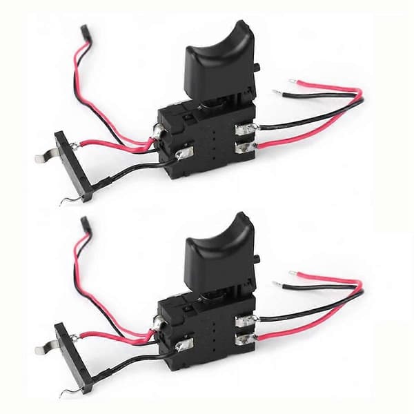 2 stk. Elektrisk drill kontrollbryter DC 7.2 V-24 V 16A Trådløs drill utløserbryter hastighetskontroll Bu