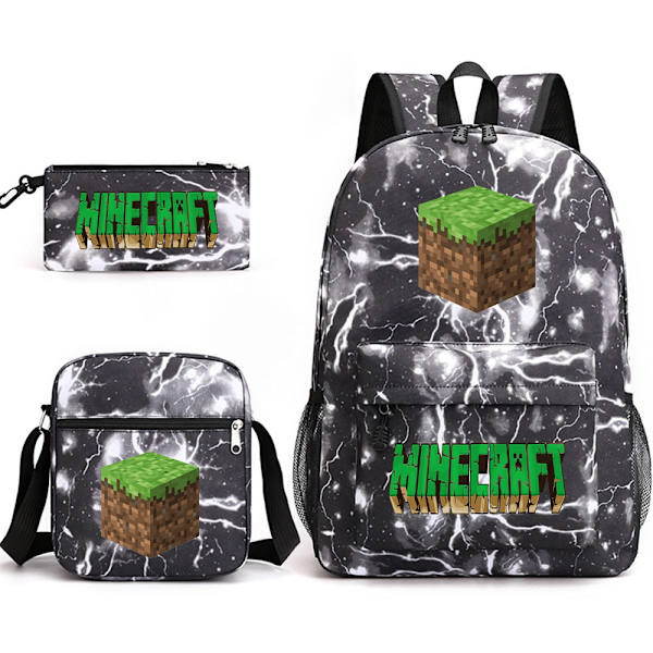 MINECRAFT reppu koululaukku lapsille pojille tytöille peli printed opiskelijoiden kirjalaukku koulutarvikkeet Sky Blue
