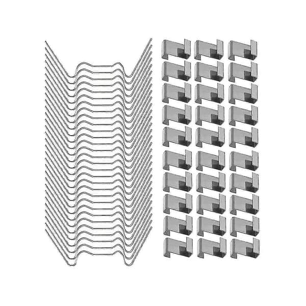 100 stk. drivhusglaspanelclips i rustfrit stål, drivhus W-trådclips, glasering Z-type clips - AJ