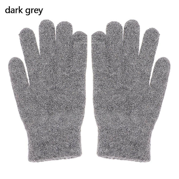 1 par vinterelastiska ylle kashmir Cykling Körhandskar Helfingerhandskar Vantar Kvinnor Män Mode Utomhusskidåkningshandskar Dark grey