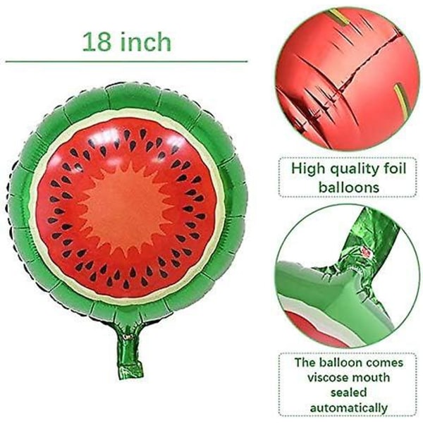 Tutti Frutti Partydekorationer Frukt Grattis på födelsedagen Banner Carambola Vattenmelon Ananas Jordgubbe Apelsin Fruktballonger Cupcake Toppers för Födelseda