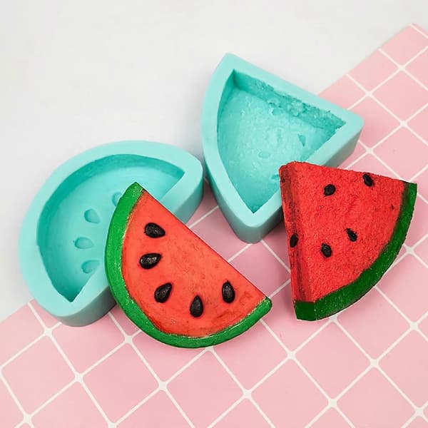 3D Vandmelon Silikone Sæbeform Lysforme Kagedekoration Fondantform DIY