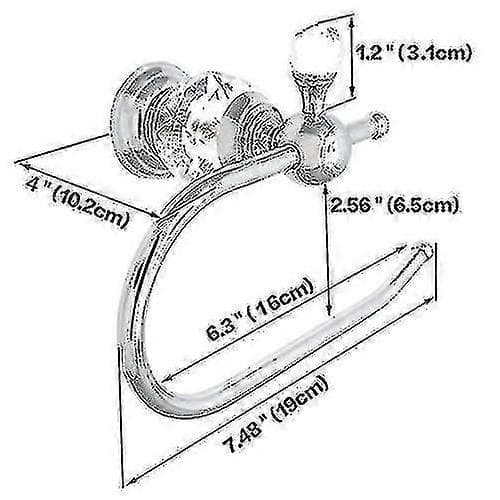 Crystal Series Toalettpapirholder i messing, polert krom