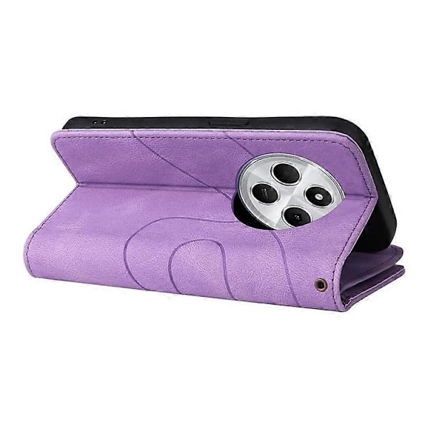 Kompatibel til Xiaomi Redmi 14C 4G Etui Lynlås Pung Læder Telefon Cover Stativ LightPurple