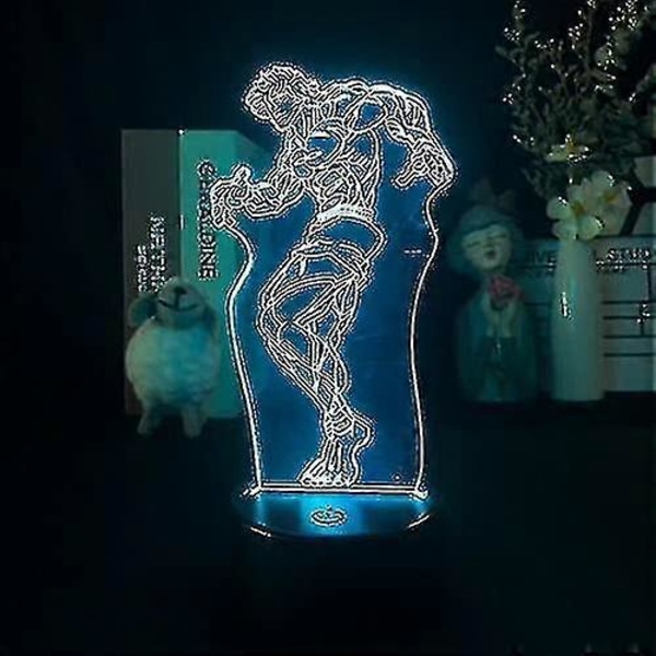 Anime 3D LED Lys Nattklubb Atmosfære Dekor Baki The Grappler Baki Hanma Barnerom Lavalamp Xq-3d6-114-ZZY