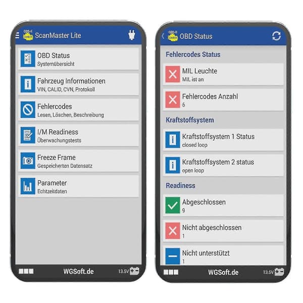 OBD2 Diagnosenhet Bluetooth Felkodsläsare Bilskanner Fordonsdiagnostik Android