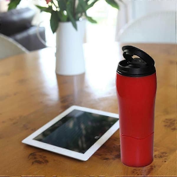 Bærbart krus med stor kapacitet, perfekt til solorejser, ideel til kaffe, te, iste og sodavand.