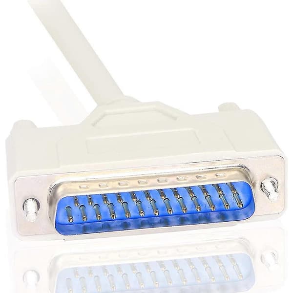1,5 m/3 m Parallel Db25 Han Printerkabel Kompatibelt med Tilslutning af Computer med Db25 Hun Konnektor til Printer - 3 m