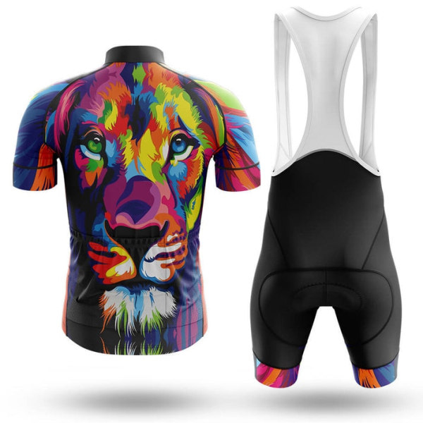 Lion design Pyöräilyshortsit Paita Puku hengittävä Jersey Miesten Pyöräilyvaatteet Mtb Set Urheiluvaatteet Road Complete 2023 Joukkueen univormu Photo Color-1 Asian Size -4XL