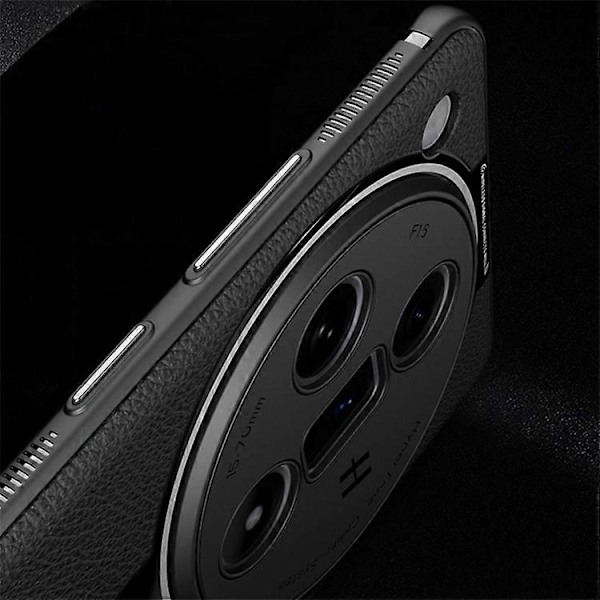 Q.COO Kompatibelt Skal för Oppo Find X7 5G PU Läder+TPU+Akryl Anti-repor Mobilskal Red