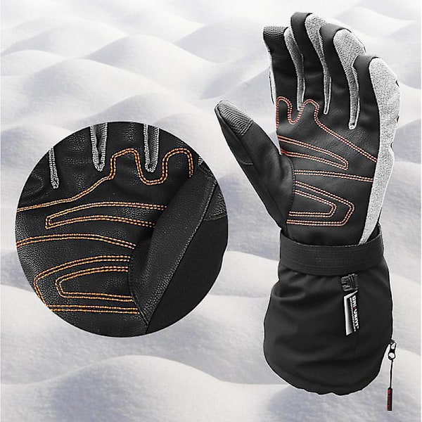 Evago Hand Protector Värmehandskar, Högvärme Andningsbar Värmeberöringstemperaturreglerande handskar, Vattentät Five Finger Hand Back Charging Och H XL