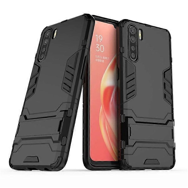 Cool Guard Hybrid PC + TPU Mobilskal med Stöd Kompatibelt För OPPO A91/F15 Black