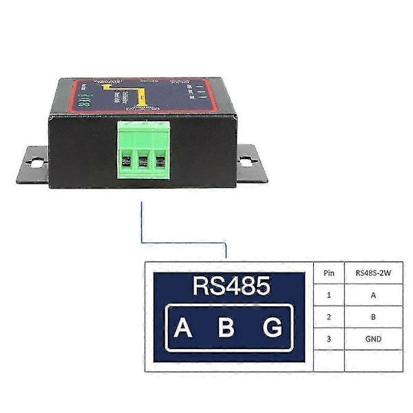 Rs485 Til Tcp/ip Konverter Ethernet Server Modul Kommunikasjonskonverter (EU-plugg)