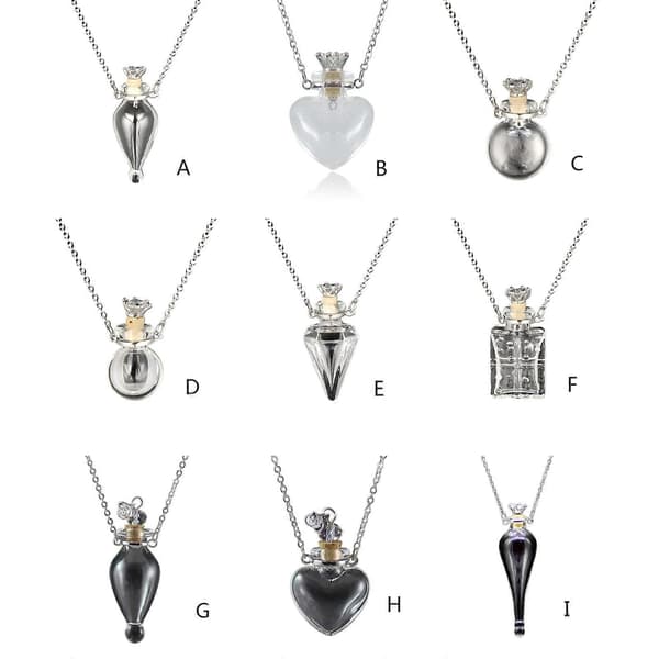 Titanium Stål Kæde Make a Wish Bloddråbe Hætteglas Halskæde Dame Smykker Gaver