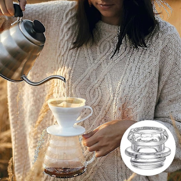 Kaffeperkolator Kande Udskiftning 4 Stykker Glas Perkolator Top Udskiftning Glas Kaffe Perkolator Dele Transparent Kaffekande Glas Top, 1.37 Tommer