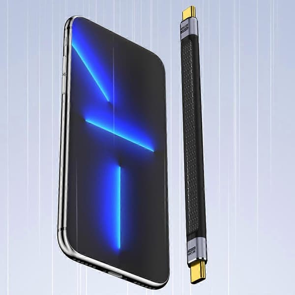 Kort USB C til USB C Kabel 8K 40Gbps Dataoverførselskabel Opladerledning Bred Anvendelse