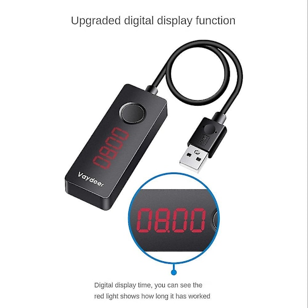 Usb C Mus Jiggler Musrörare Stöder Flerfaldig Musrörelse För Att Förhindra Att Gå In I Viloläge