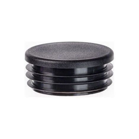 5 runda rörpluggar, 15 mm, svart, polyeten, för möbler och staket