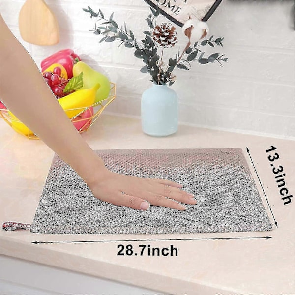 6-pack Premium 100% Bomull Frotté Diskhanddukar, Superabsorberande Disktrasor med Hängögla Brown 34*73cm