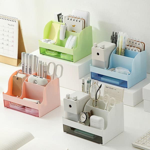 Multifunktionel Justerbar Skrivebordsorganisator Holder Makeuptaske
