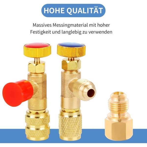 2-pack ventil, mässing, R22 R32, flödesreglering, luftkonditionering