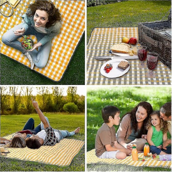 Picknickfiltar, Stor Picknickfilt Vattentät Baksida, Vikbar Picknickmatta För Resor SZRH