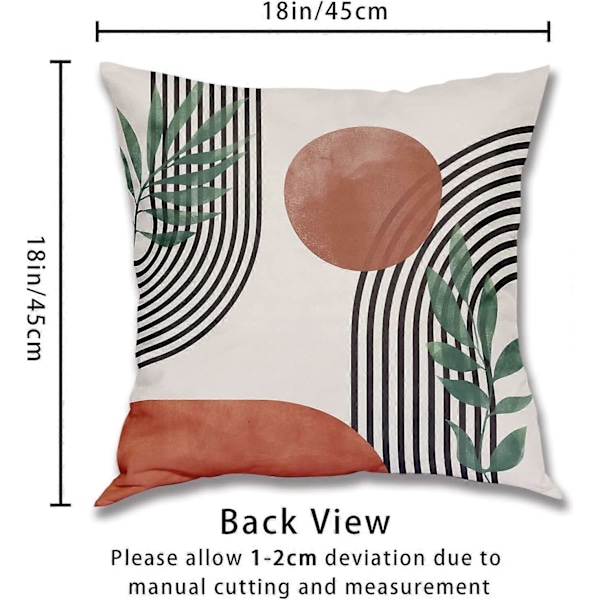 Mid Century Modern Pynteputetrekk Abstrakt Boho Putetrekk Geometrisk Minimalistisk Dekorativt Putetrekk 45x45 cm Sett med 4 for Sofa Hjem Sofa
