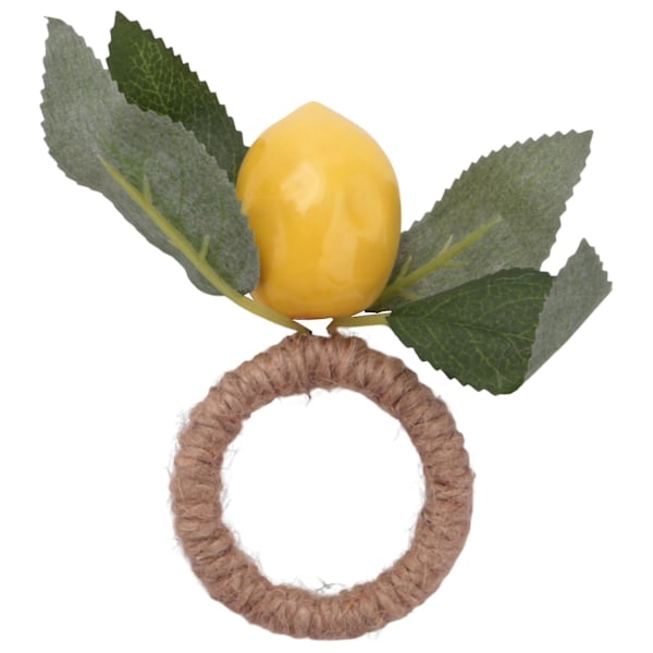 Servietringe med Citron, Citronranke Servietringe, Servietholder til Borddækning, Spisebord, D
