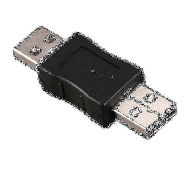 2x Usb A Han Til Han Stik Adapter Sort