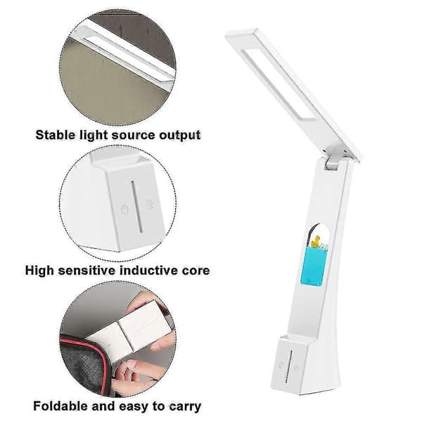 LED Foldbart Bordlampe Øjenbeskyttelse Læse- og Læringsbordlampe