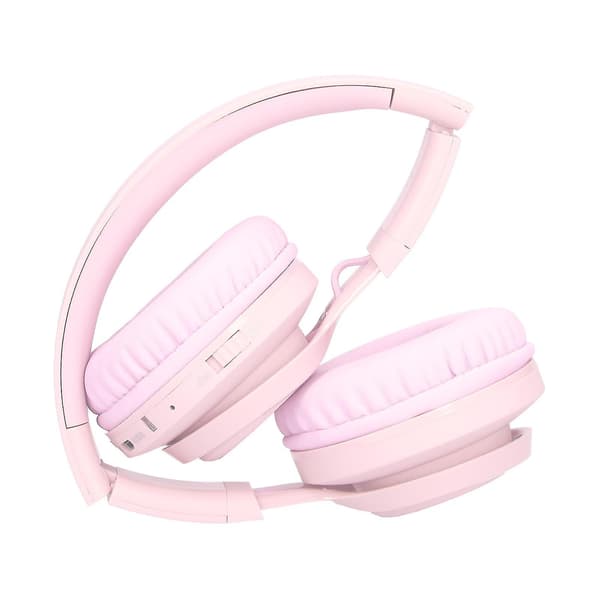 BT06C Bluetooth-hörlurar för barn LED-ljus Stereo Vikbara Skydda Hörsel Barn Trådlösa Hörlurar Rosa