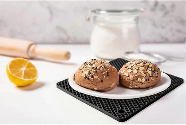 Ugnsvantar Silikon Ugnsvantar Värmebeständiga Halkfria Grillhandskar Bomullsfoder Ugnsvante för Grillning, Matlagning, Bakning, Mikrovågsugn (Grön) ZeGoods