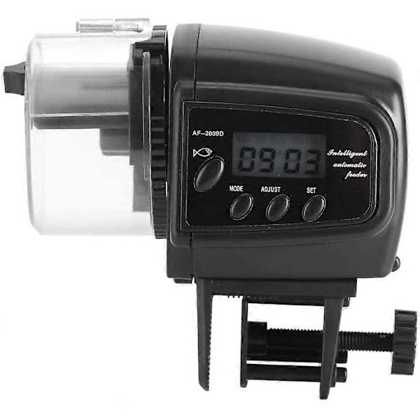 Fiskmatare, Automatisk Elektronisk Akvariummatare med Digital LCD-skärm