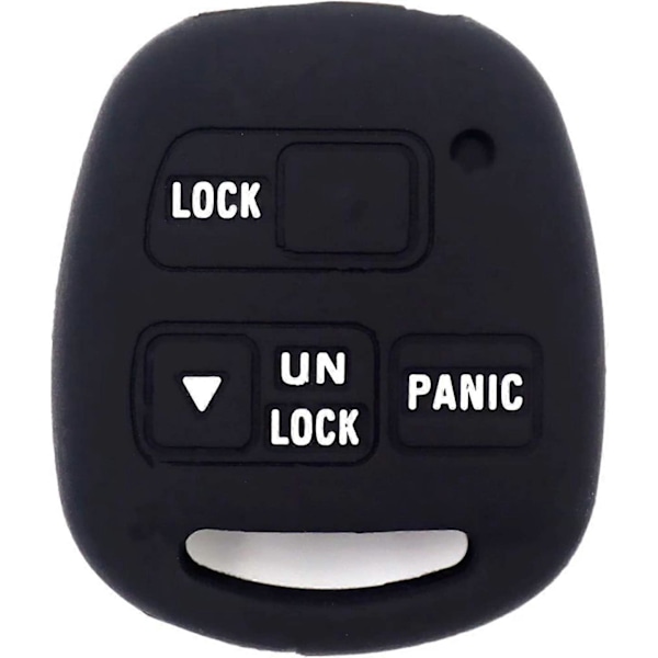 til Lexus Es300 Gs300 Gs400 Gs430 Gx470 Is300 Ls400 Ls430 Land Cruiser FJ Cruiser 2 stk. Sort Silikone Smart Nøgle Etui Cover Taske