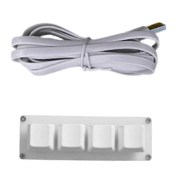 4-knapps USB Mini Mekaniskt Tangentbord Anpassningsbar Genväg Makro Programmerbar