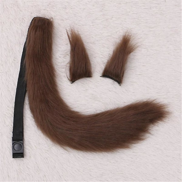 Wolf Fox Tail Clip Set Halloween Fancy Fancy Party Puku Lelut Lahja naisille color 5