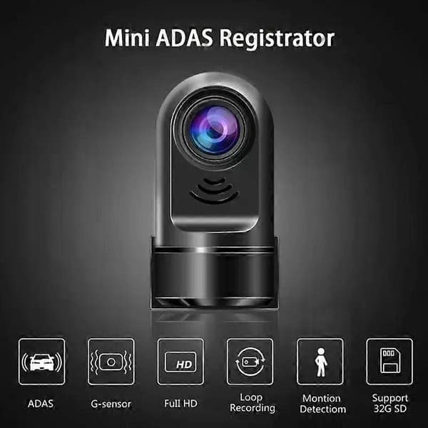 Mini Dashcam Bil Full HD Videobandspelare med Forward Collision Warning WiFi G-Sensor Videokamera Kameror