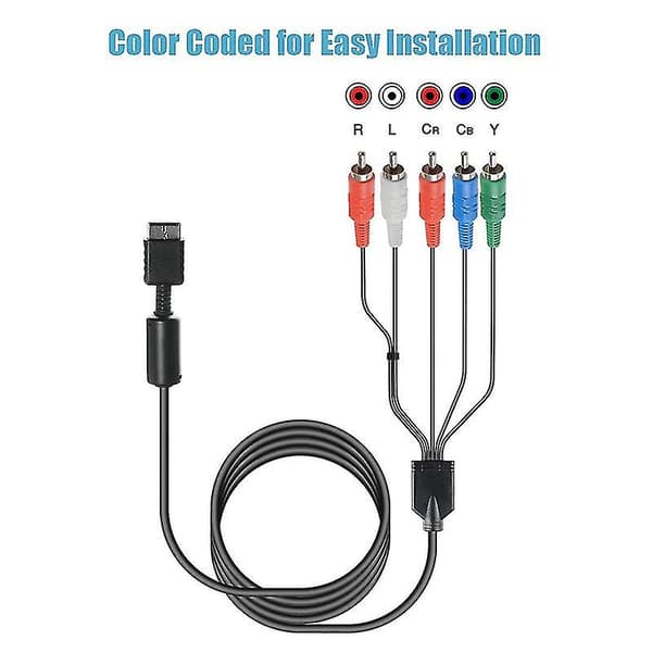 Ypbpr til PS2/PS3/PS3 Slim HDTV-TV HD Komponent AV Kabel 5-trådet 6ft