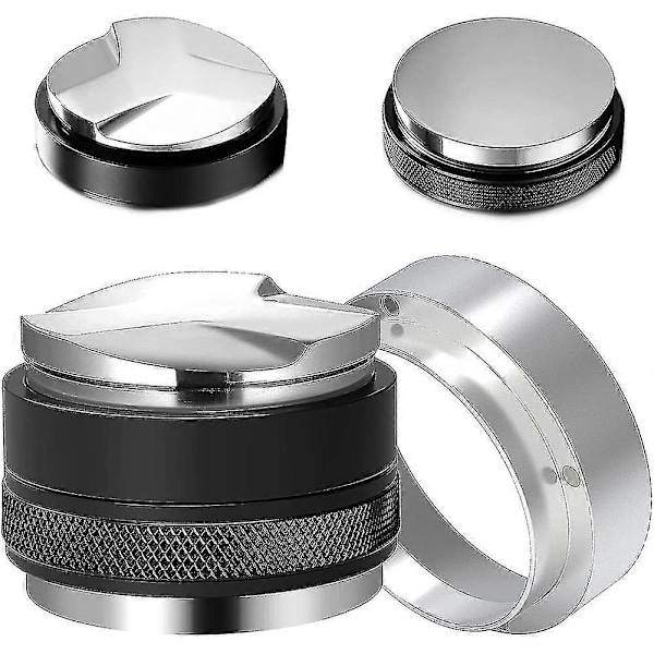 53mm Kaffe Tamper og 54mm Doserings Tragt Sæt, Dobbelt Hoved Kaffe Niveller Passer Justerbar Dybde Espre (haoyi